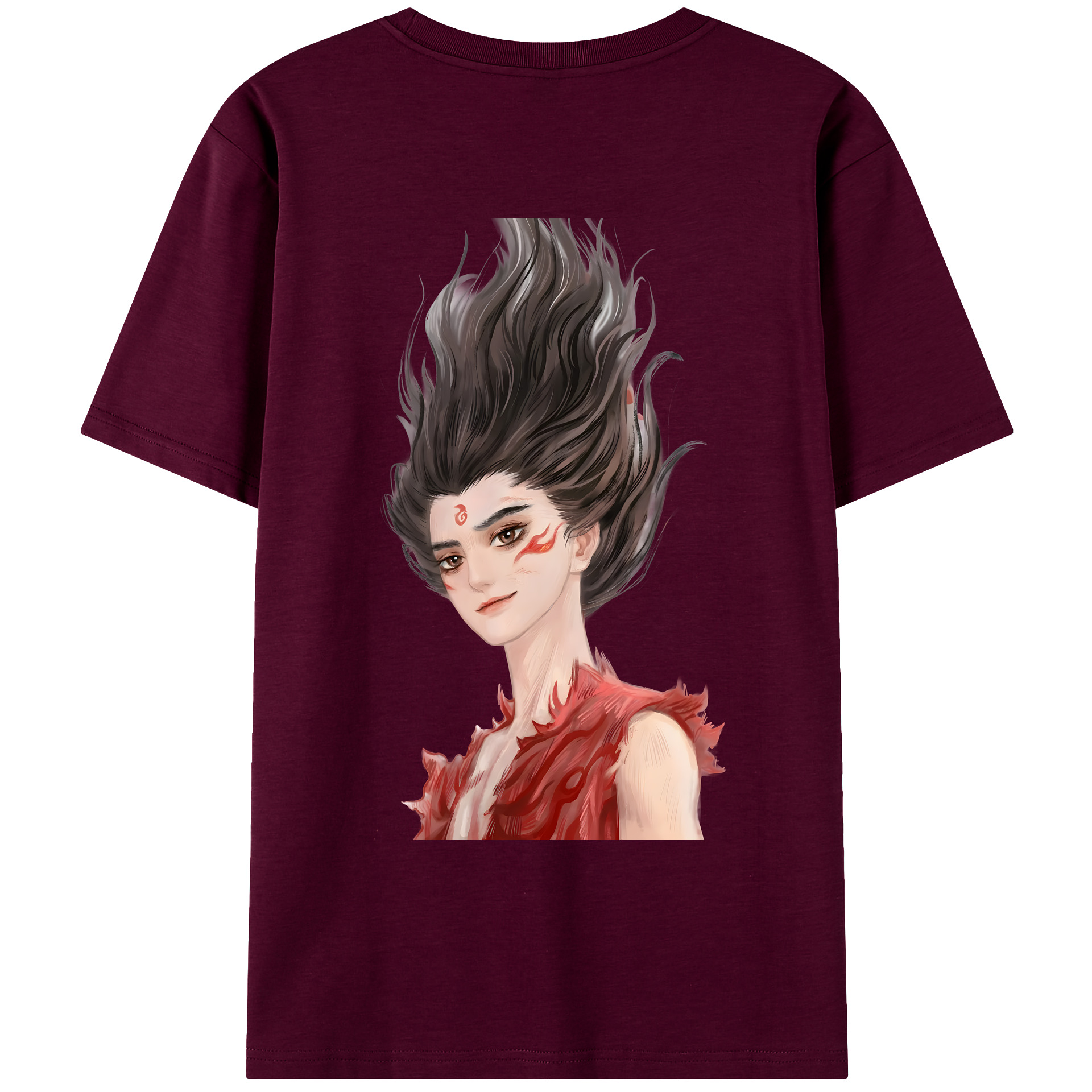 （画像用） Ne Zha 2 ナタ 魔童の大暴れ レディース半袖Tシャツ(バックプリント)